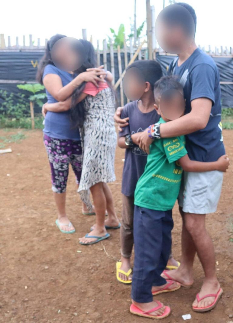 Ex-NPA couple reunites with children inside Army camp in Bukidnon