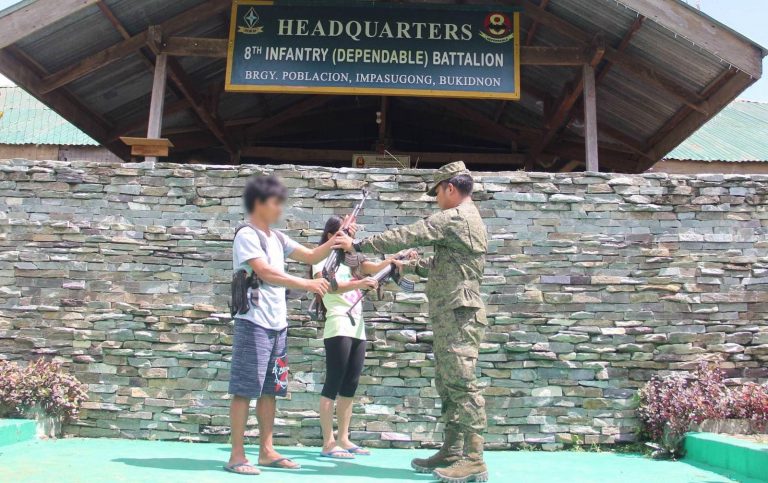 Another NPA couple surrender to Army in Bukidnon