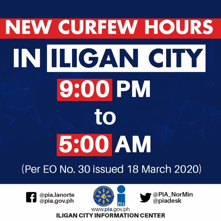 Iligan imposes curfew due to coronavirus threat