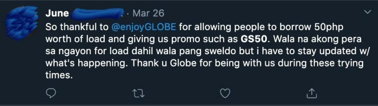 Globe addresses loading concerns of prepaid customers through loan credits without service fees