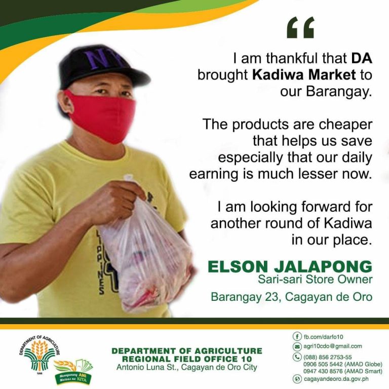 DA-10 brings Kadiwa Market to CdeO households