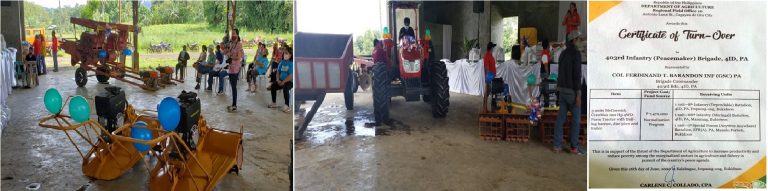 Task Force ELCAC brings farm equipment to far-off Bukidnon village