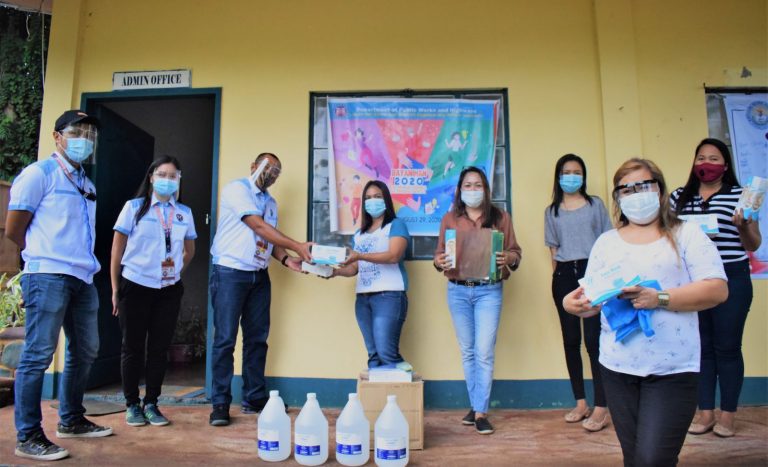 DPWH distributes hygiene packs to local schools