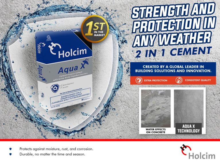 Holcim launches country’s first water-repellent cement Aqua-X in North Mindanao